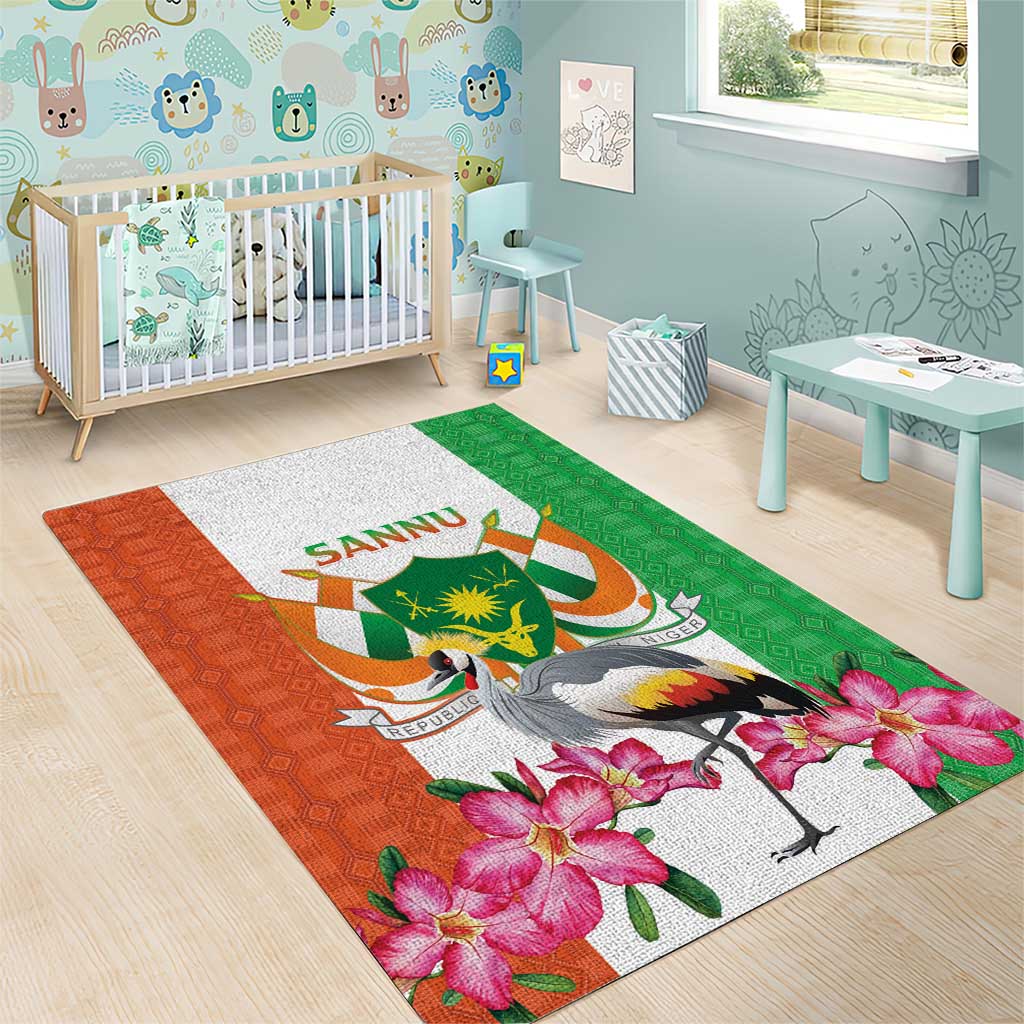Afro Niger Sannu Area Rug Coat Of Arms - African Pattern LT15