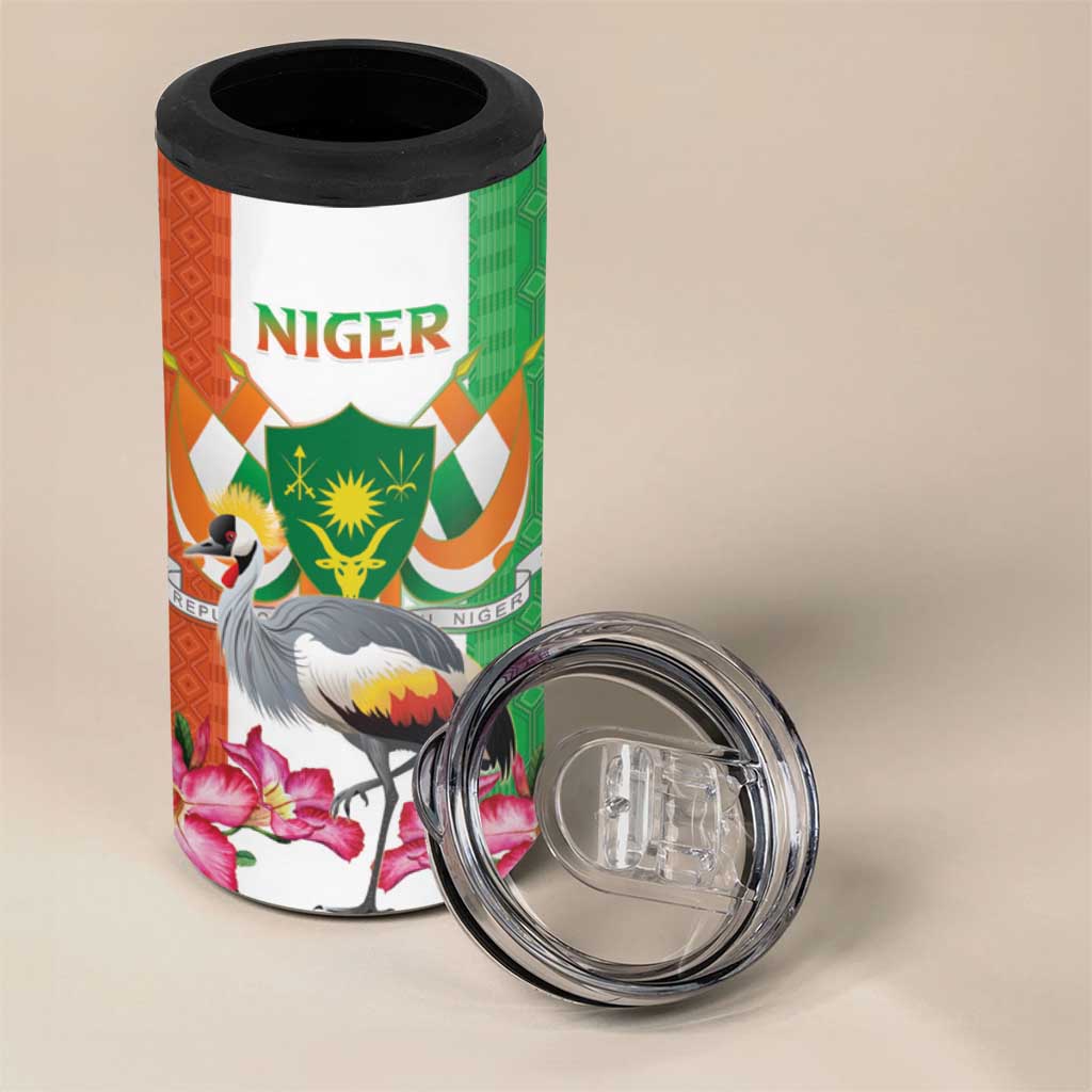Afro Niger Sannu 4 in 1 Can Cooler Tumbler Coat Of Arms - African Pattern LT15