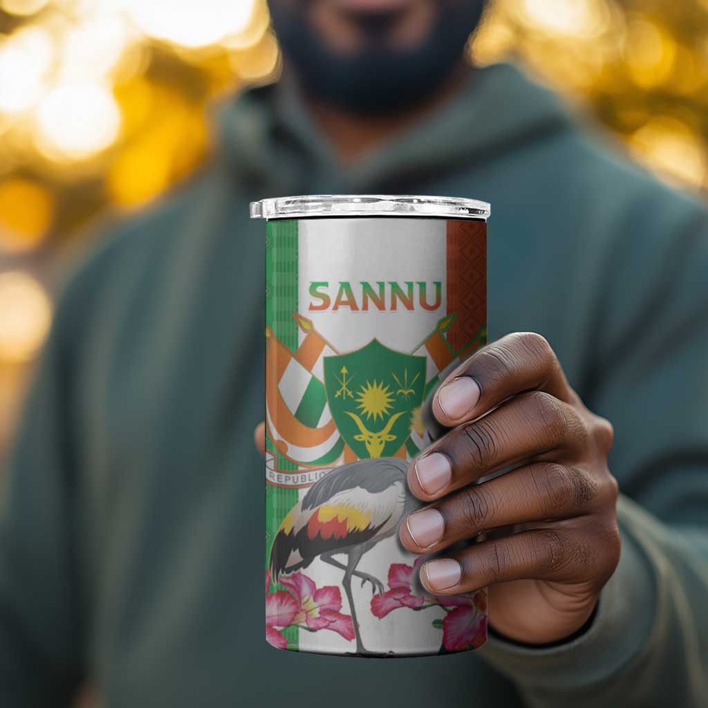 Afro Niger Sannu 4 in 1 Can Cooler Tumbler Coat Of Arms - African Pattern LT15