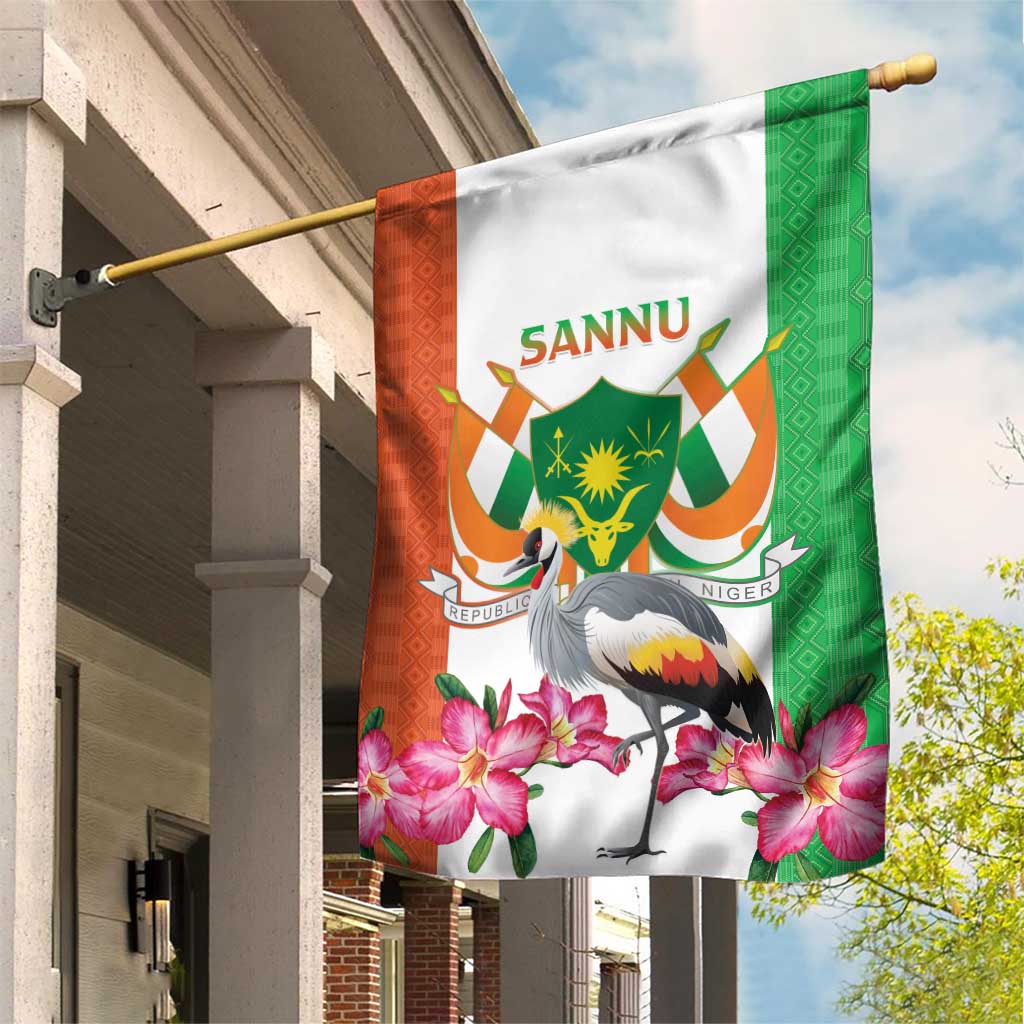 Afro Niger Sannu Garden Flag Coat Of Arms - African Pattern LT15