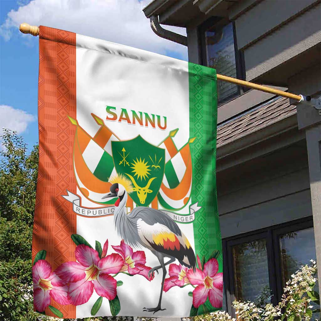 Afro Niger Sannu Garden Flag Coat Of Arms - African Pattern LT15