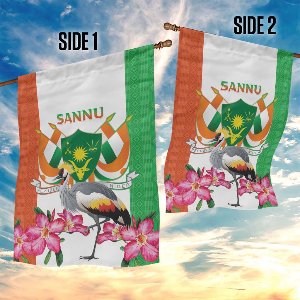 Afro Niger Sannu Garden Flag Coat Of Arms - African Pattern LT15