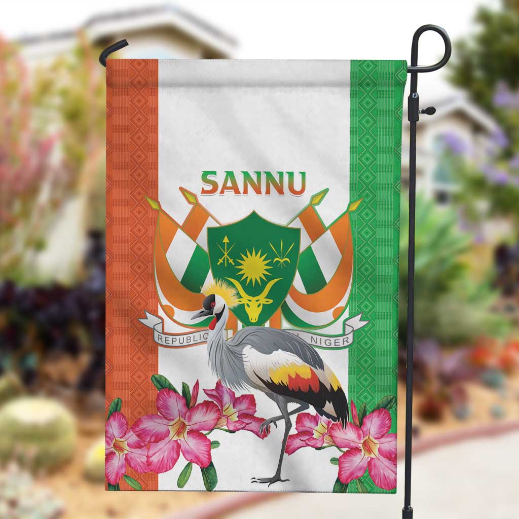 Afro Niger Sannu Garden Flag Coat Of Arms - African Pattern LT15