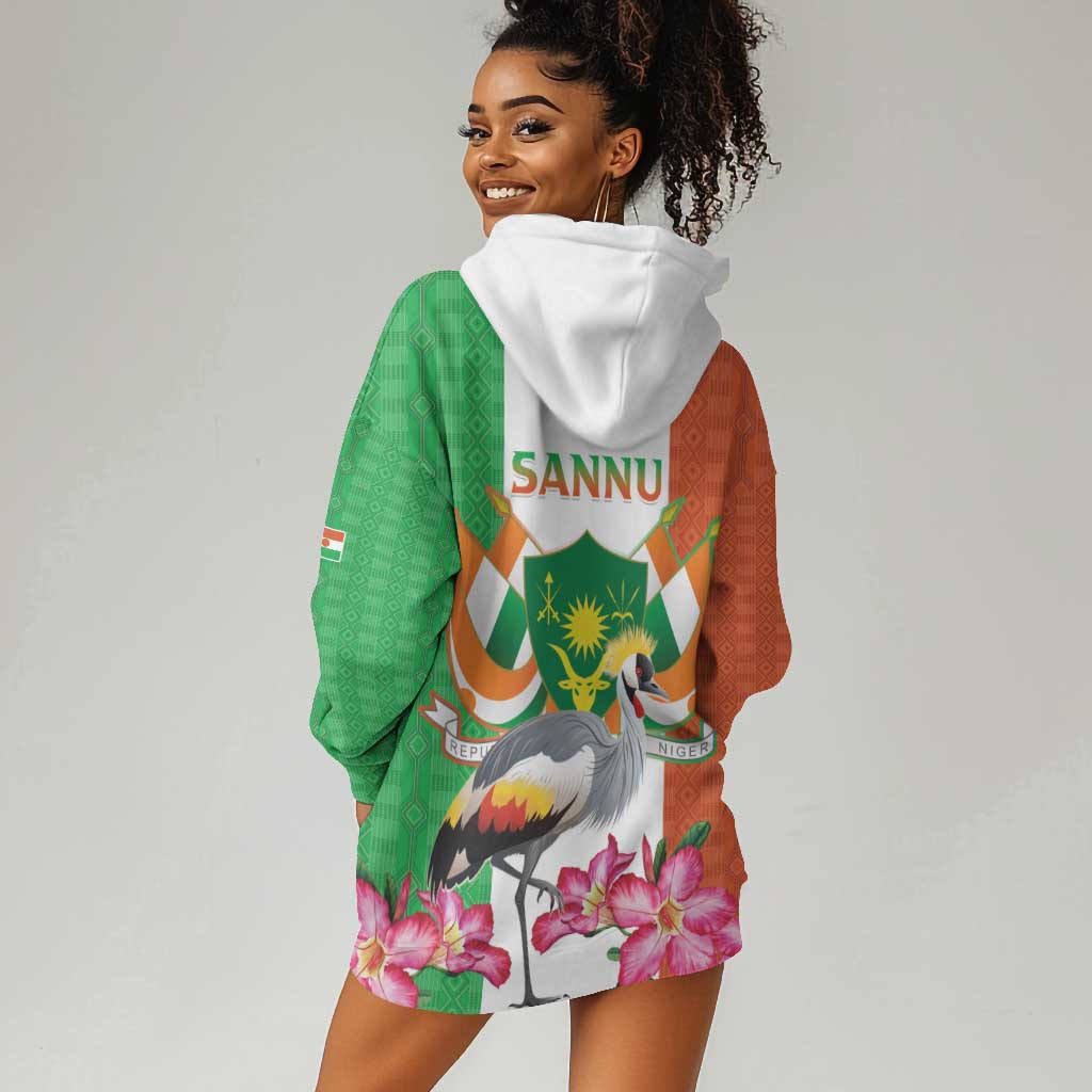 Afro Niger Sannu Hoodie Dress Coat Of Arms - African Pattern LT15