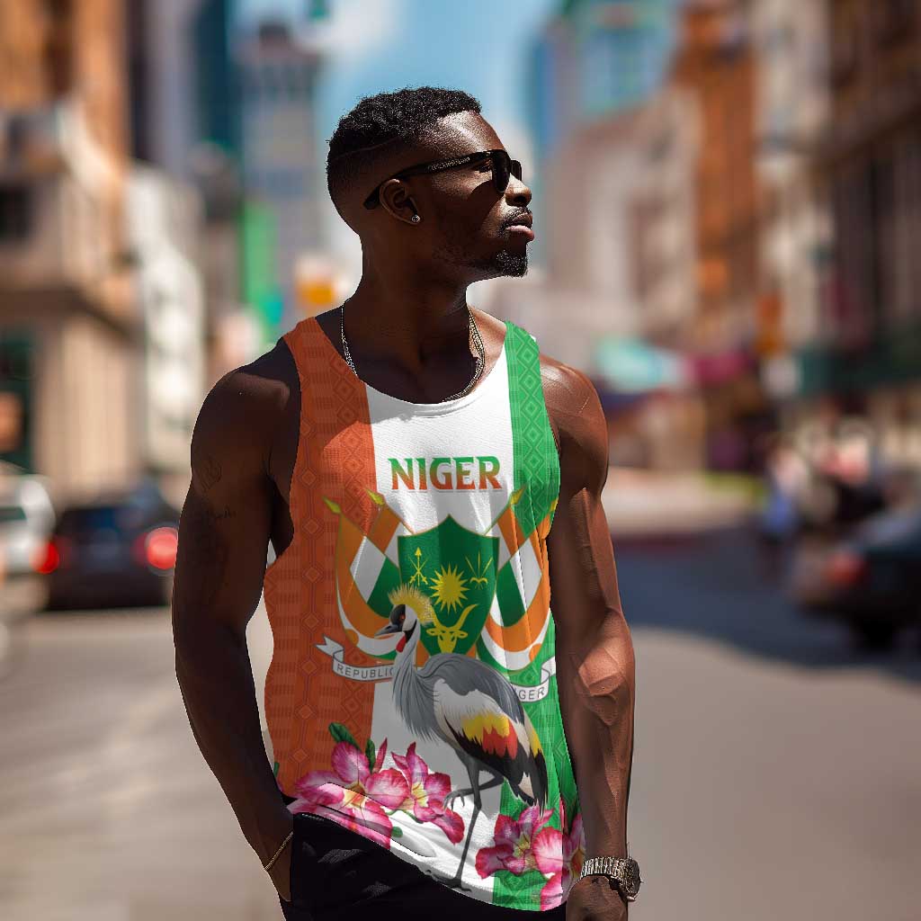 Afro Niger Sannu Men Tank Top Coat Of Arms - African Pattern LT15