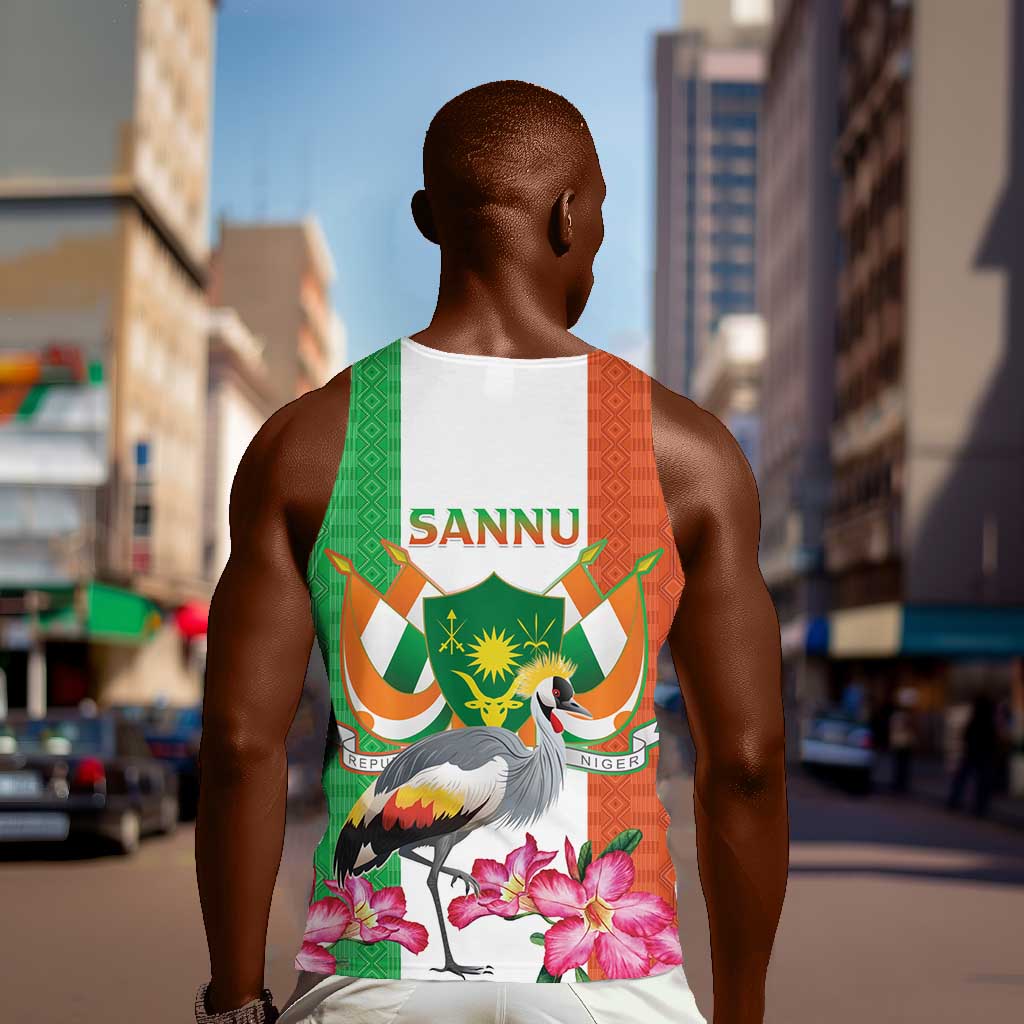 Afro Niger Sannu Men Tank Top Coat Of Arms - African Pattern LT15