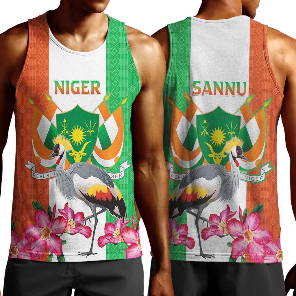 Afro Niger Sannu Men Tank Top Coat Of Arms - African Pattern LT15