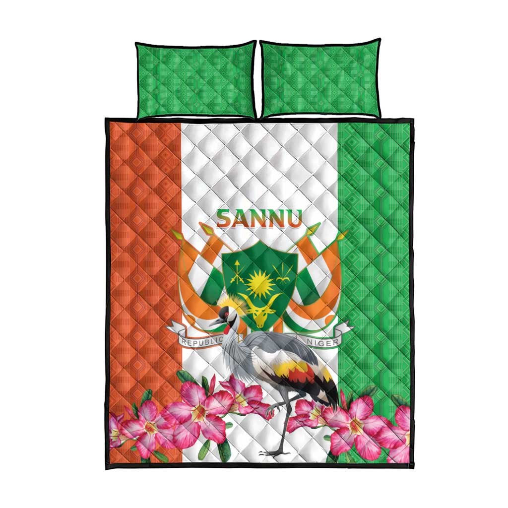 Afro Niger Sannu Quilt Bed Set Coat Of Arms - African Pattern LT15
