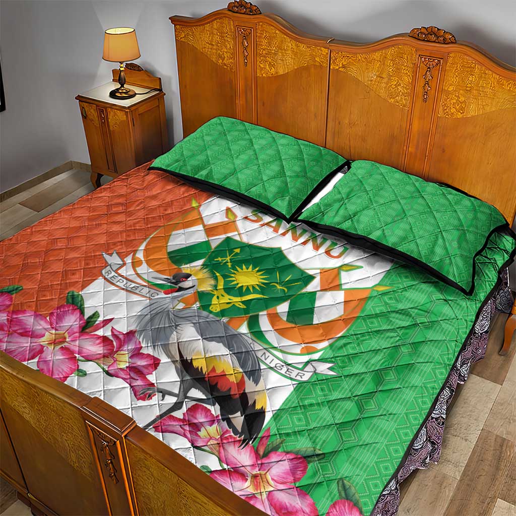 Afro Niger Sannu Quilt Bed Set Coat Of Arms - African Pattern LT15