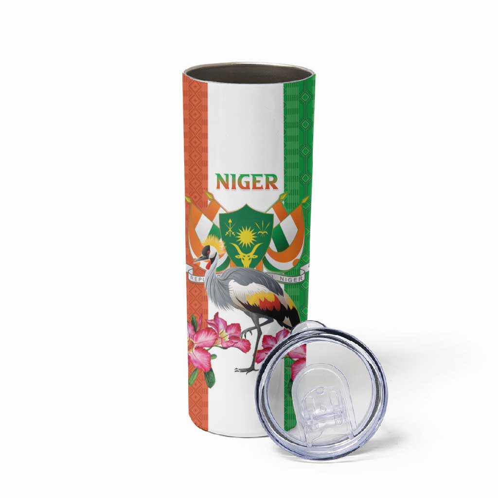 Afro Niger Sannu Skinny Tumbler Coat Of Arms - African Pattern LT15
