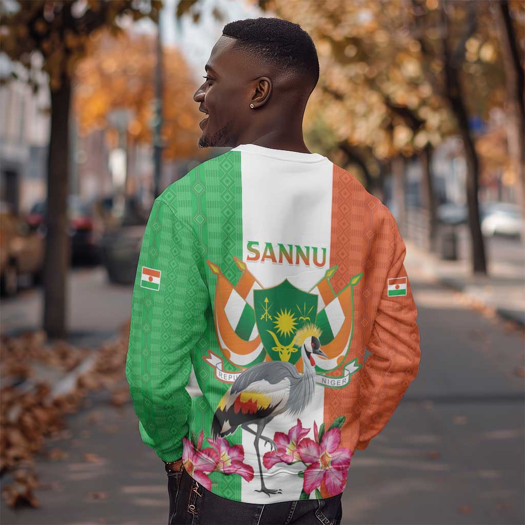 Afro Niger Sannu Sweatshirt Coat Of Arms - African Pattern LT15