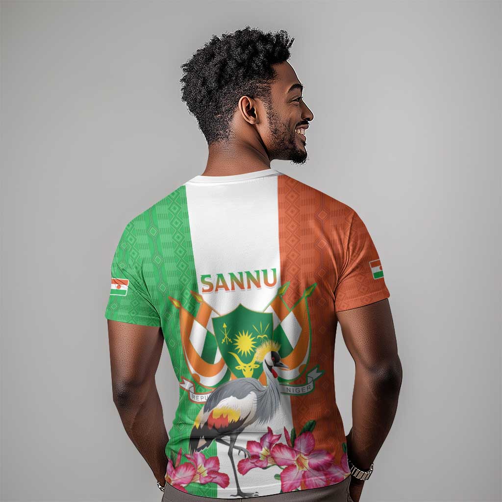 Afro Niger Sannu T shirt Coat Of Arms - African Pattern LT15