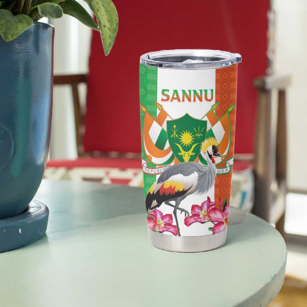 Afro Niger Sannu Tumbler Cup Coat Of Arms - African Pattern LT15