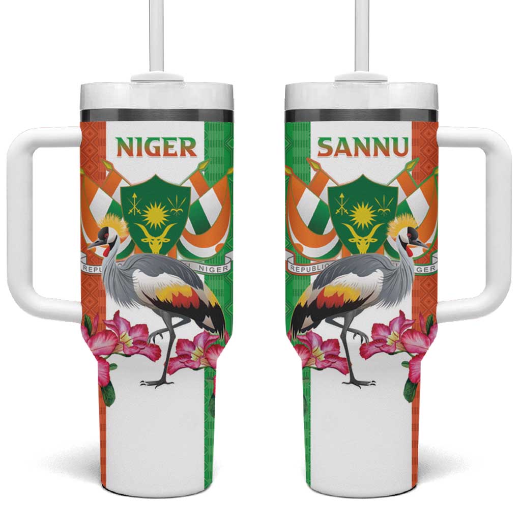 Afro Niger Sannu Tumbler With Handle Coat Of Arms - African Pattern LT15