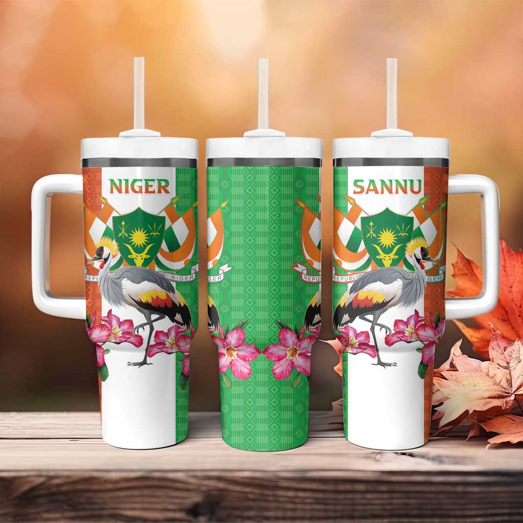 Afro Niger Sannu Tumbler With Handle Coat Of Arms - African Pattern LT15