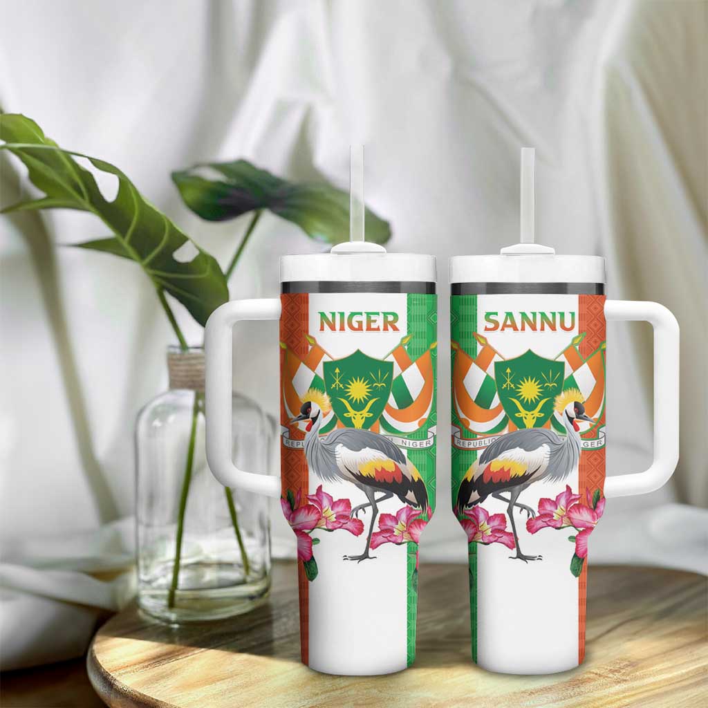 Afro Niger Sannu Tumbler With Handle Coat Of Arms - African Pattern LT15
