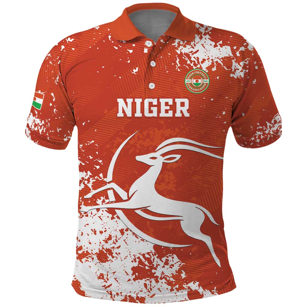 Custom Niger Football Polo Shirt Go Menas LT15