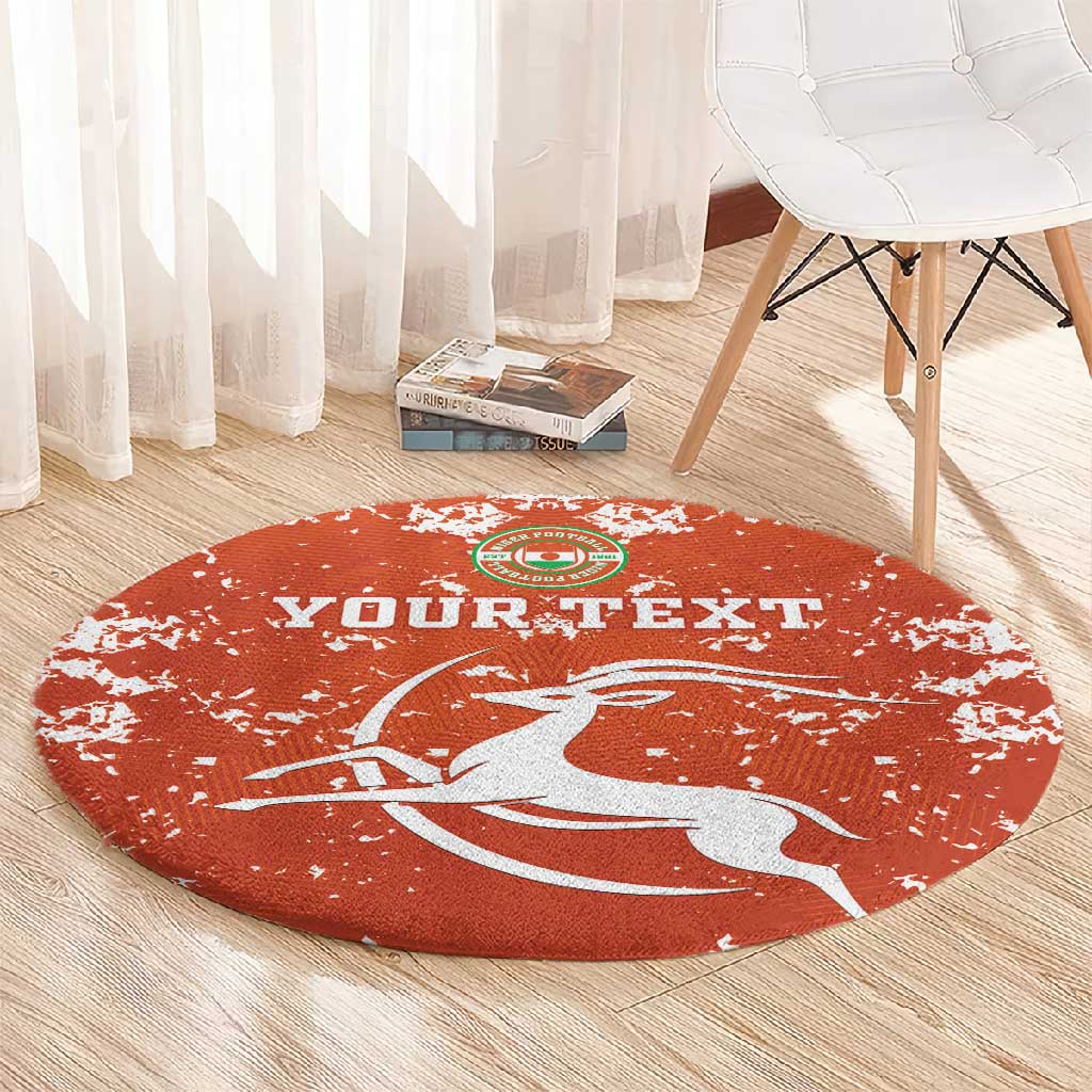 Custom Afro Niger Football Round Carpet We Are Champions LT15
