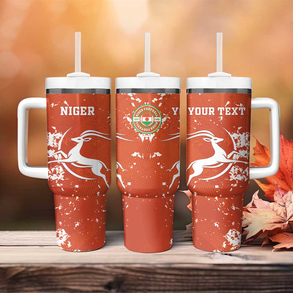 Custom Afro Niger Football Tumbler With Handle We Are Champions LT15