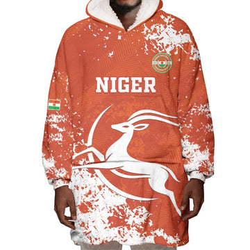 Custom Afro Niger Football Wearable Blanket Hoodie We Are Champions LT15