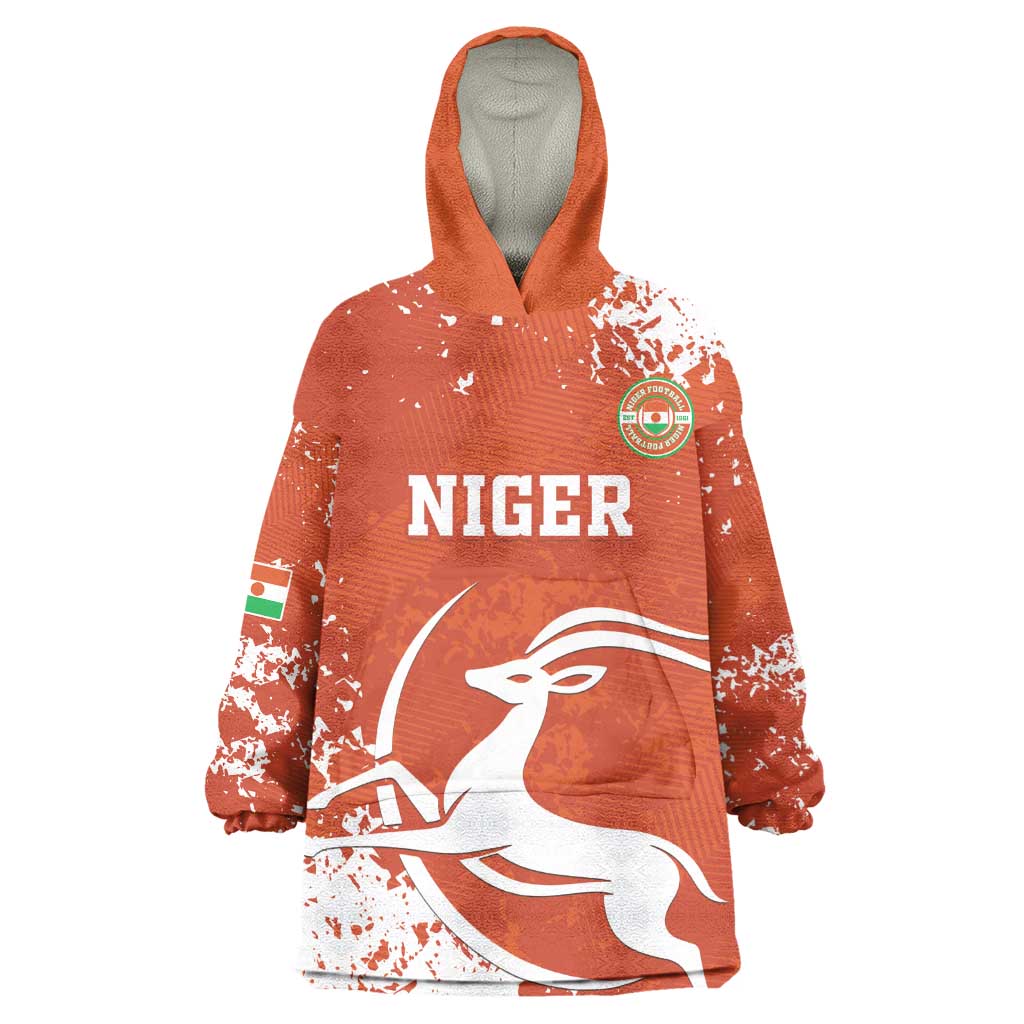 Custom Afro Niger Football Wearable Blanket Hoodie We Are Champions LT15