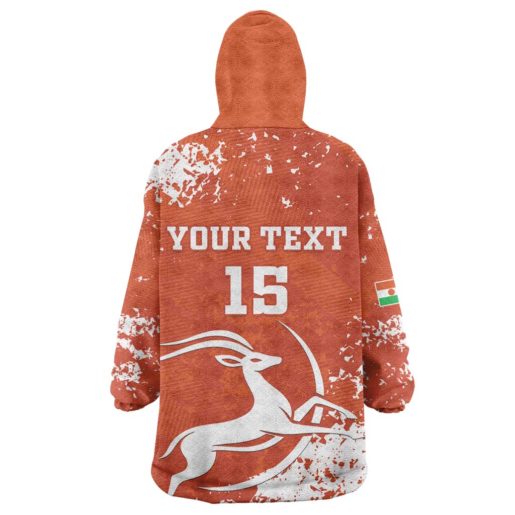 Custom Afro Niger Football Wearable Blanket Hoodie We Are Champions LT15