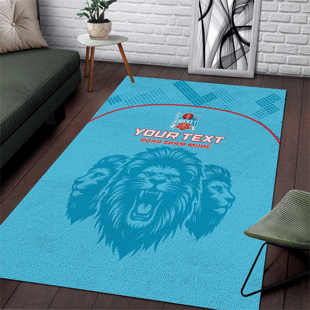 Custom Afro South Africa Cricket Area Rug Roar Saam More - This Is Pretoria LT15