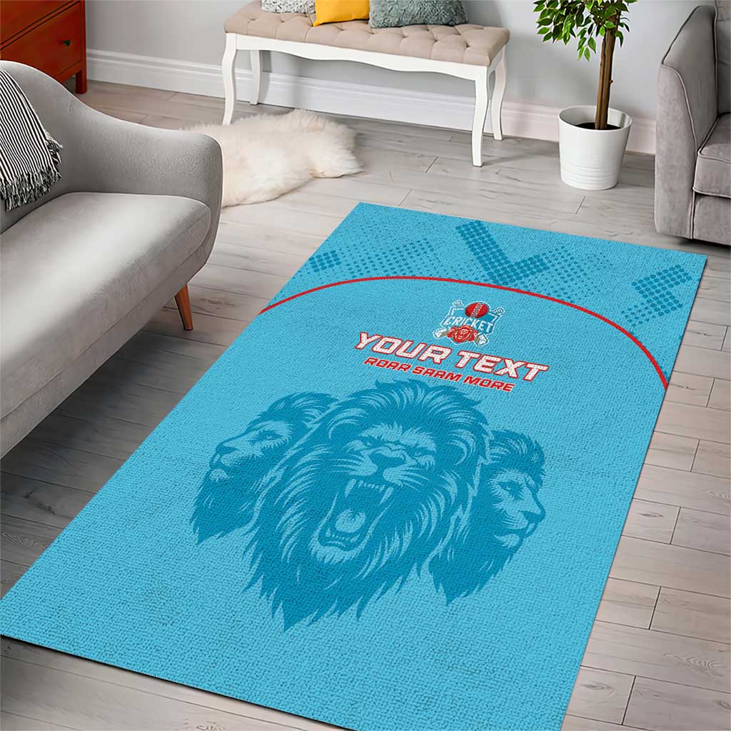 Custom Afro South Africa Cricket Area Rug Roar Saam More - This Is Pretoria LT15