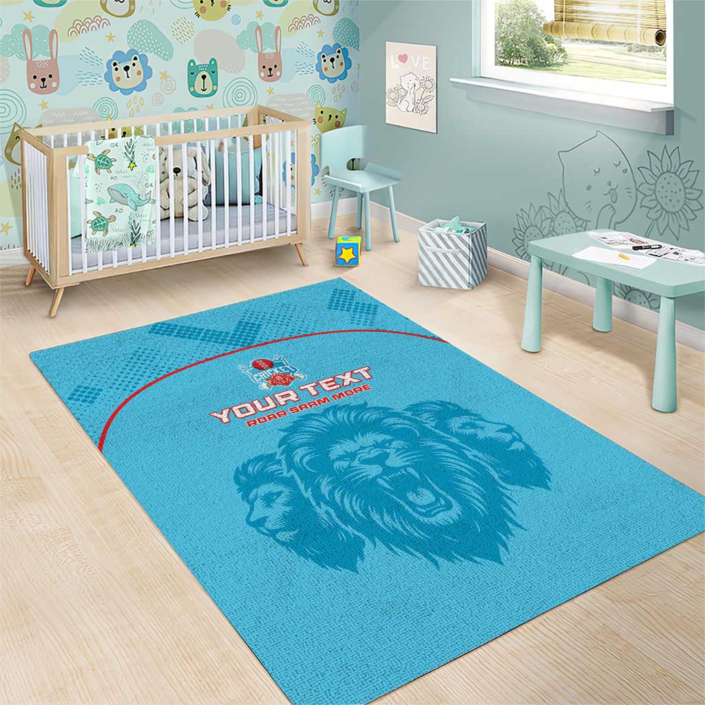 Custom Afro South Africa Cricket Area Rug Roar Saam More - This Is Pretoria LT15