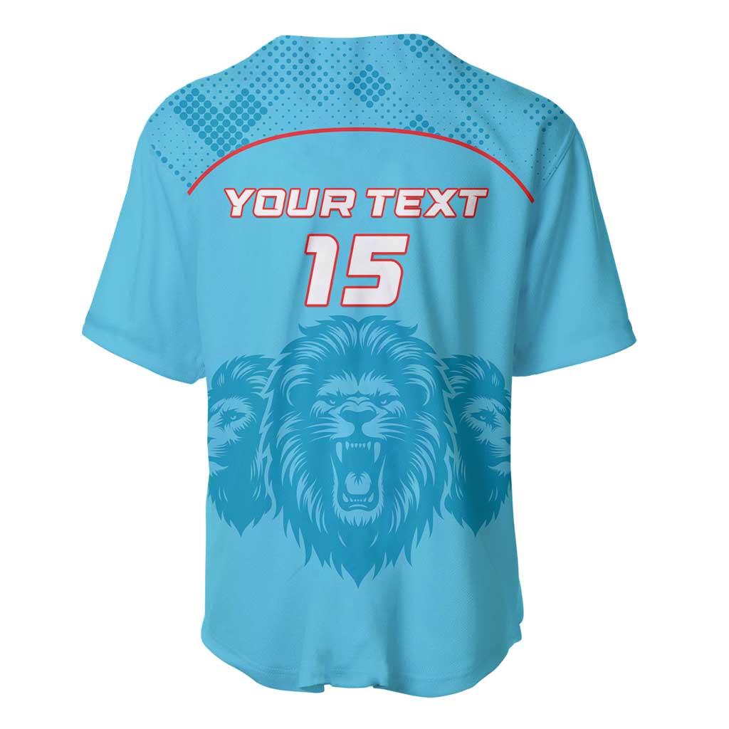 Custom Afro South Africa Cricket Baseball Jersey Roar Saam More - This Is Pretoria LT15