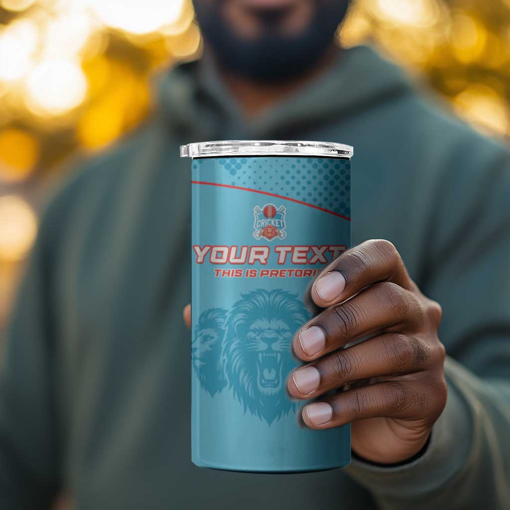Custom Afro South Africa Cricket 4 in 1 Can Cooler Tumbler Roar Saam More - This Is Pretoria LT15