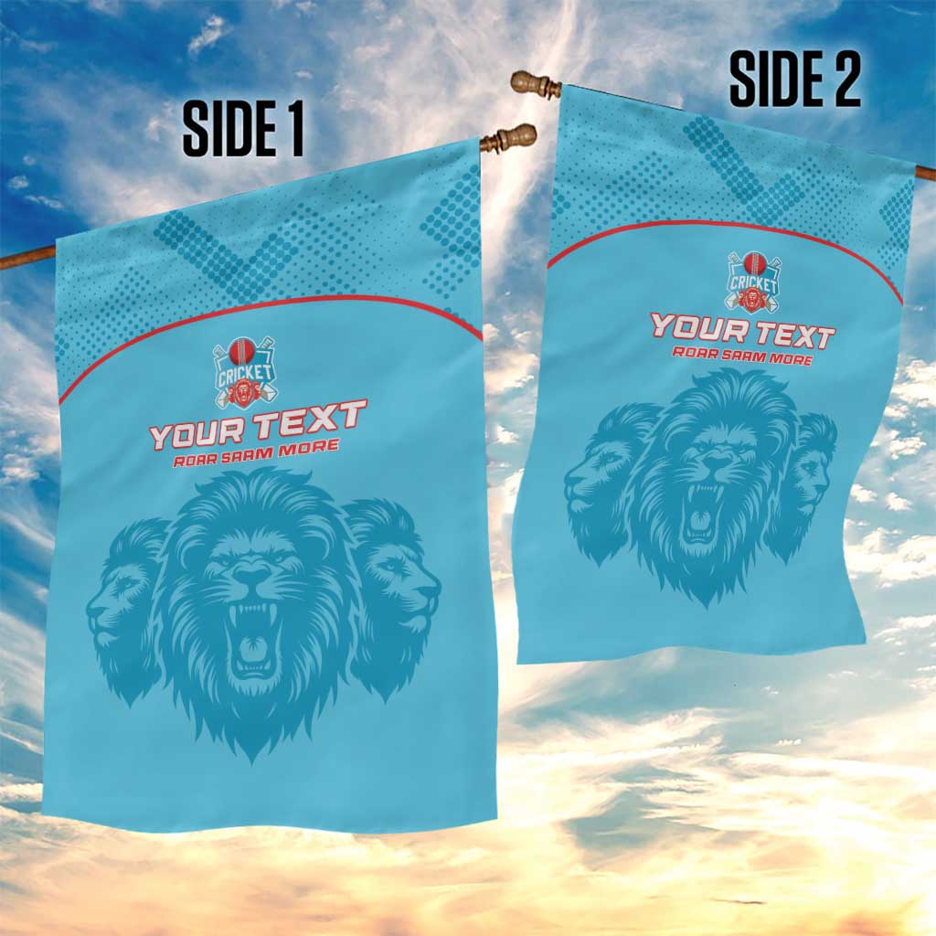 Custom Afro South Africa Cricket Garden Flag Roar Saam More - This Is Pretoria LT15