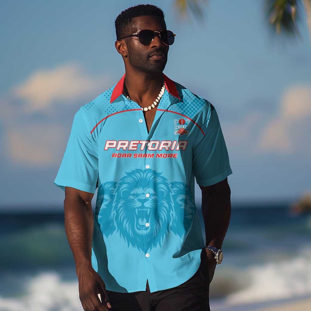 Custom Afro South Africa Cricket Hawaiian Shirt Roar Saam More - This Is Pretoria LT15
