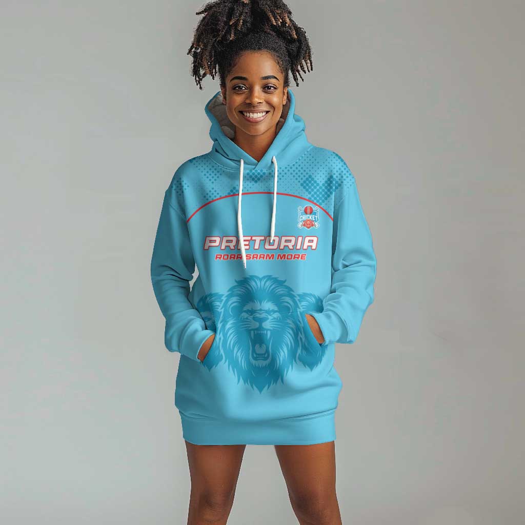 Custom Afro South Africa Cricket Hoodie Dress Roar Saam More - This Is Pretoria LT15