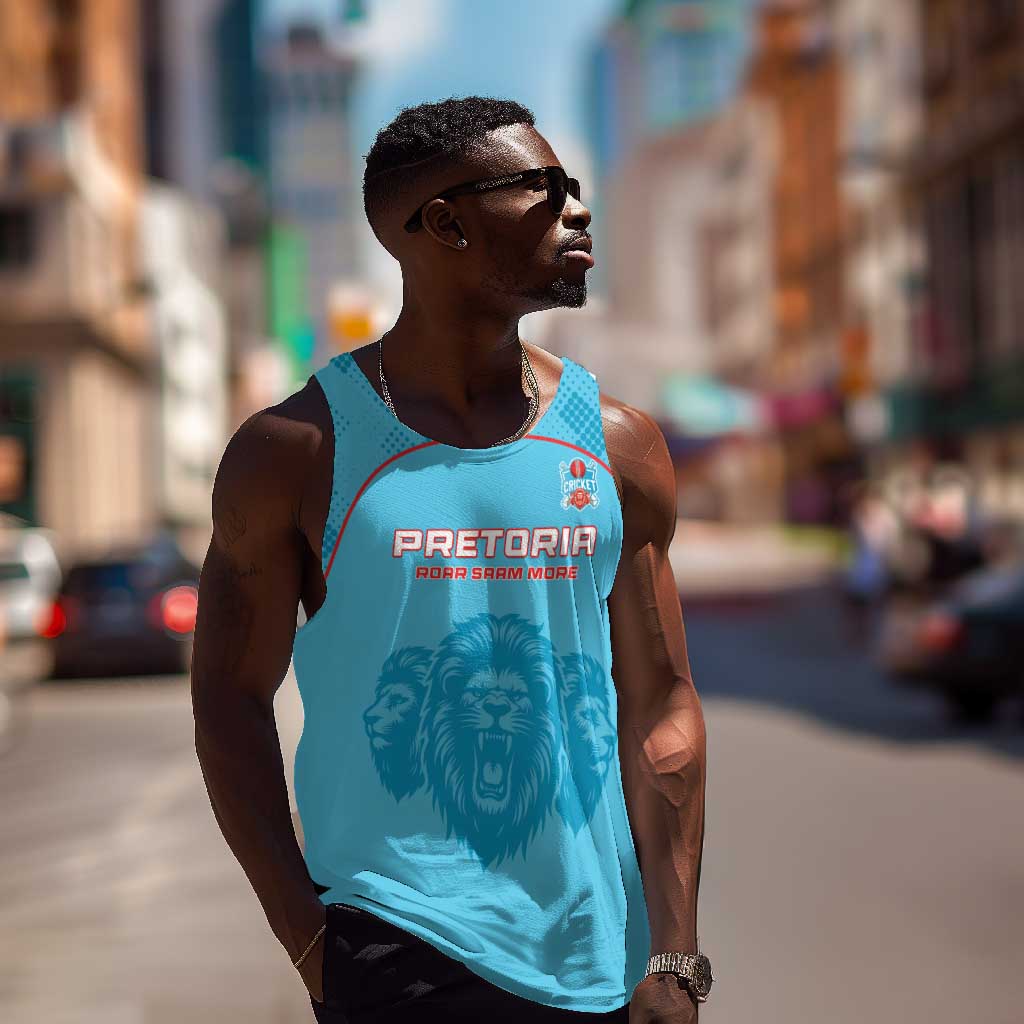 Custom Afro South Africa Cricket Men Tank Top Roar Saam More - This Is Pretoria LT15