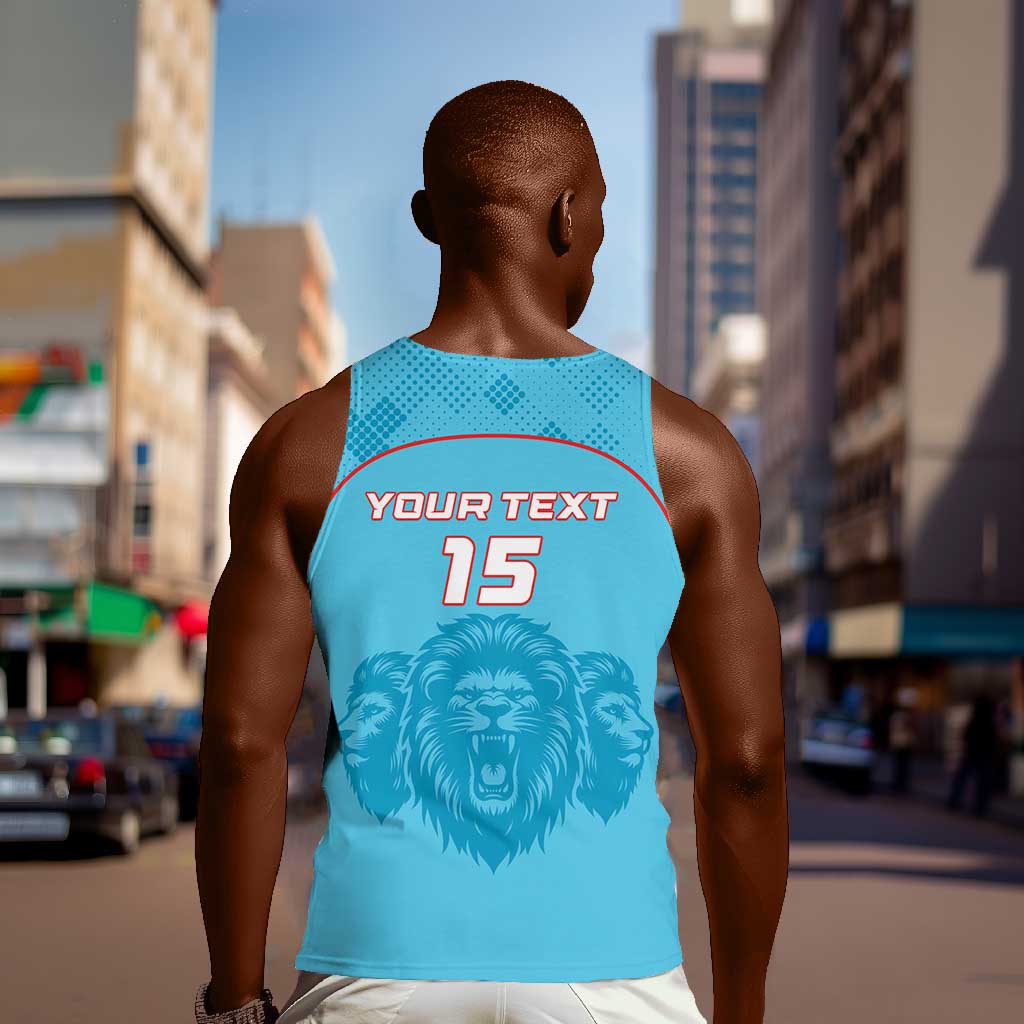 Custom Afro South Africa Cricket Men Tank Top Roar Saam More - This Is Pretoria LT15