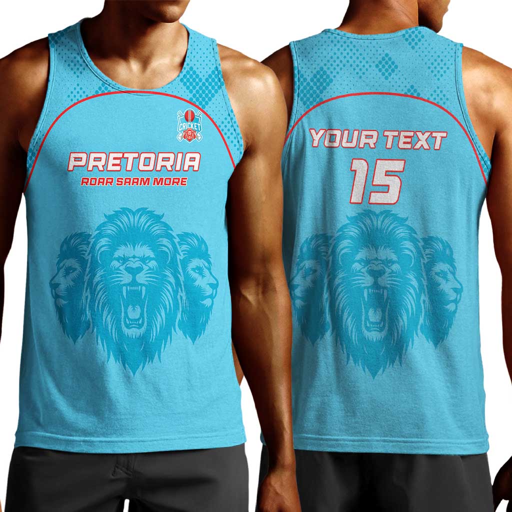 Custom Afro South Africa Cricket Men Tank Top Roar Saam More - This Is Pretoria LT15