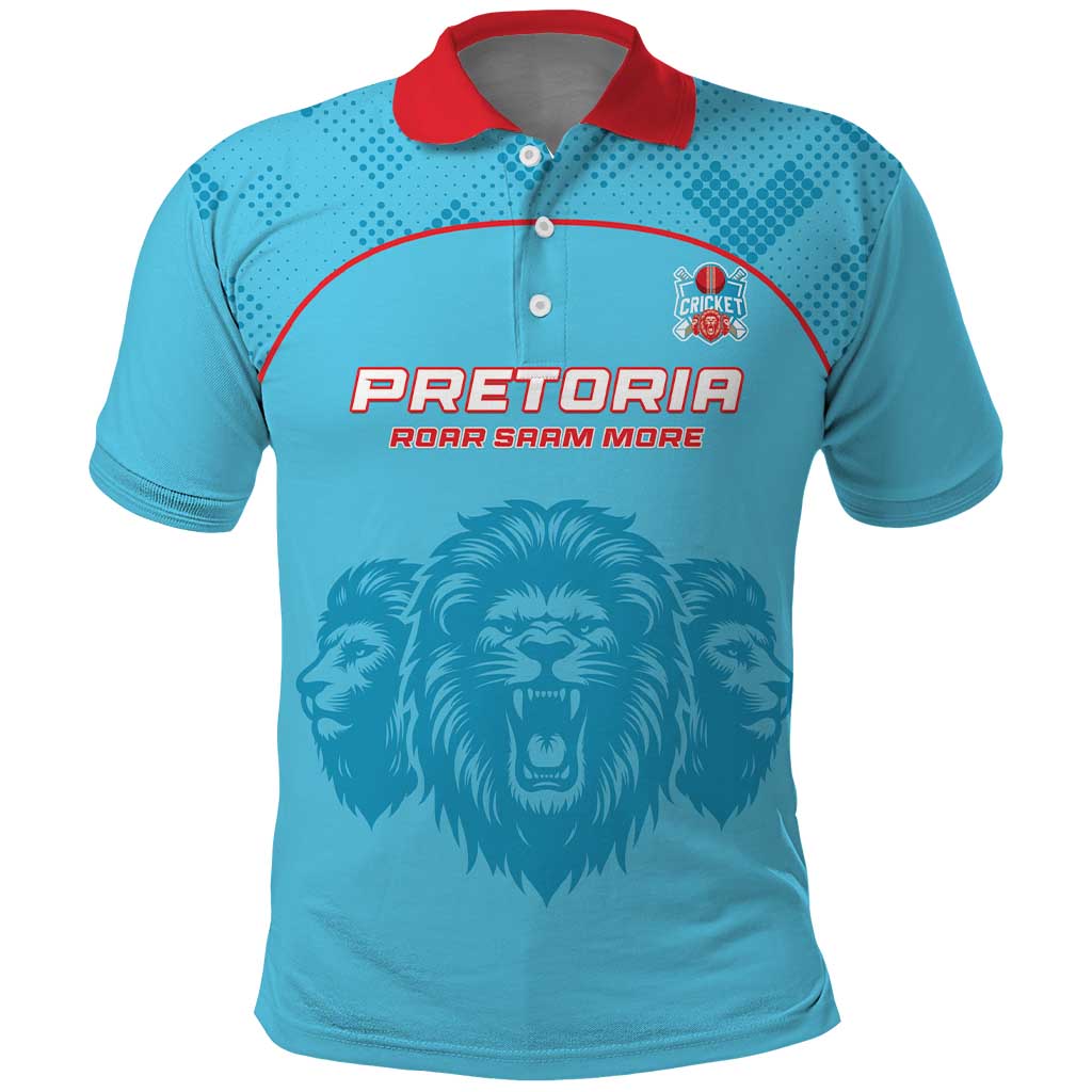 Custom South Africa Pretoria Cricket Polo Shirt Roar Saam More - This Is Pretoria LT15