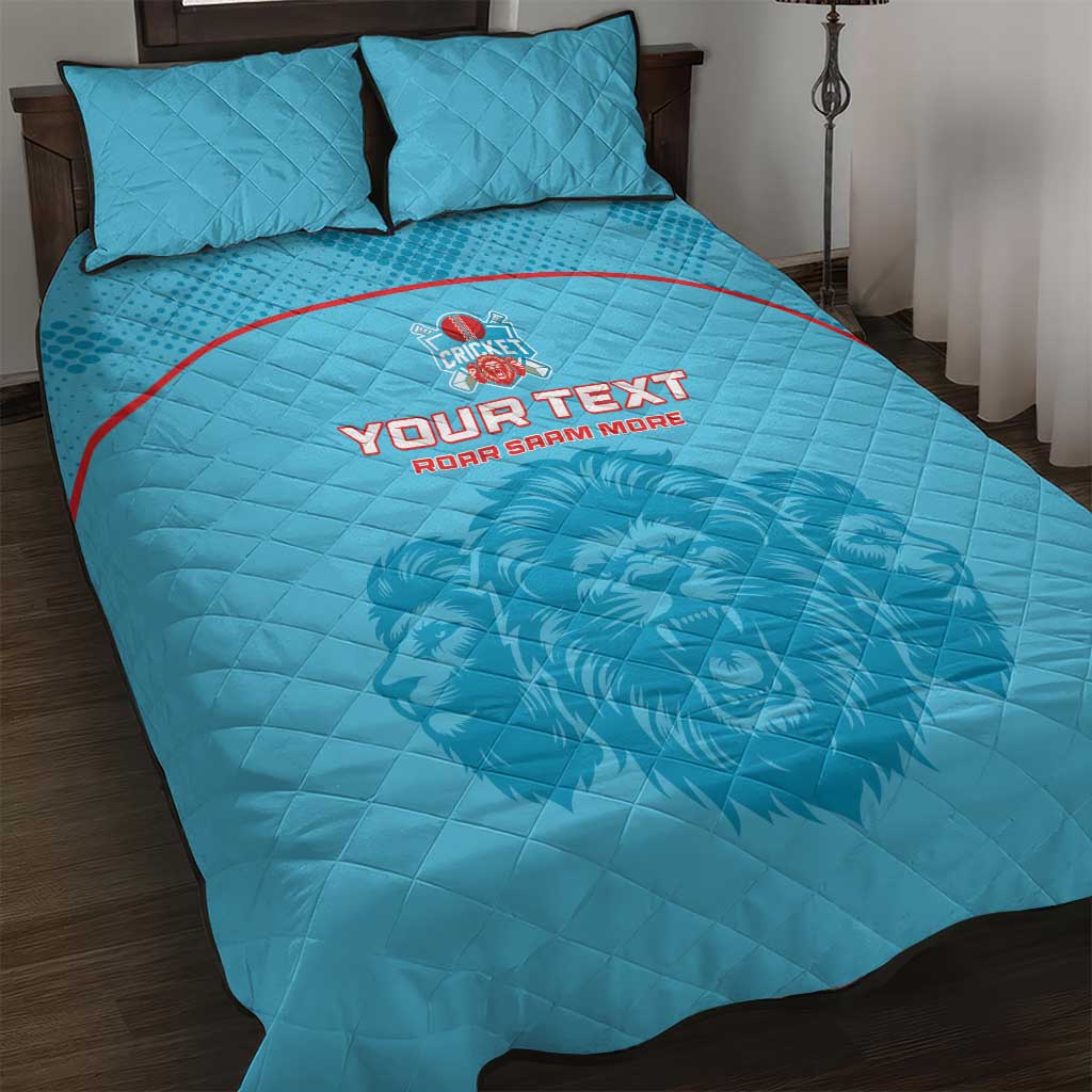 Custom Afro South Africa Cricket Quilt Bed Set Roar Saam More - This Is Pretoria LT15