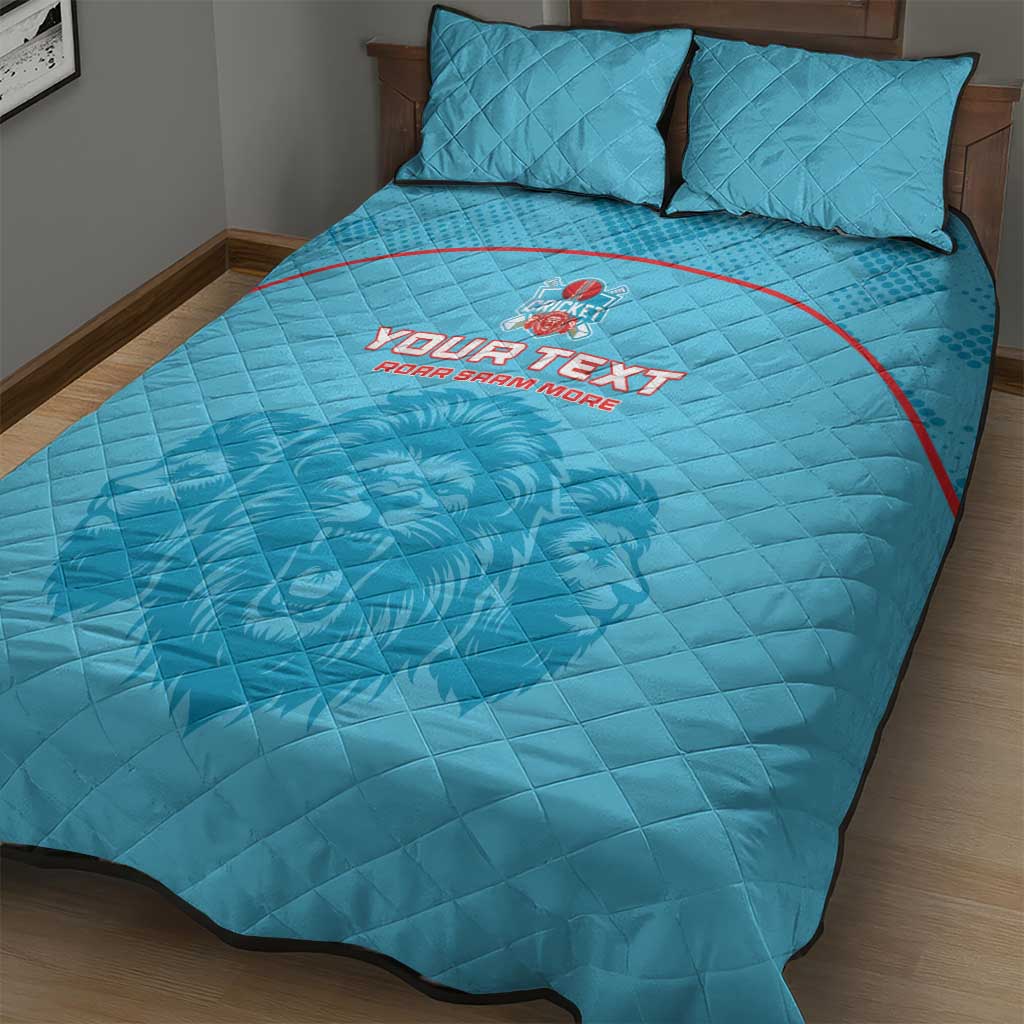 Custom Afro South Africa Cricket Quilt Bed Set Roar Saam More - This Is Pretoria LT15
