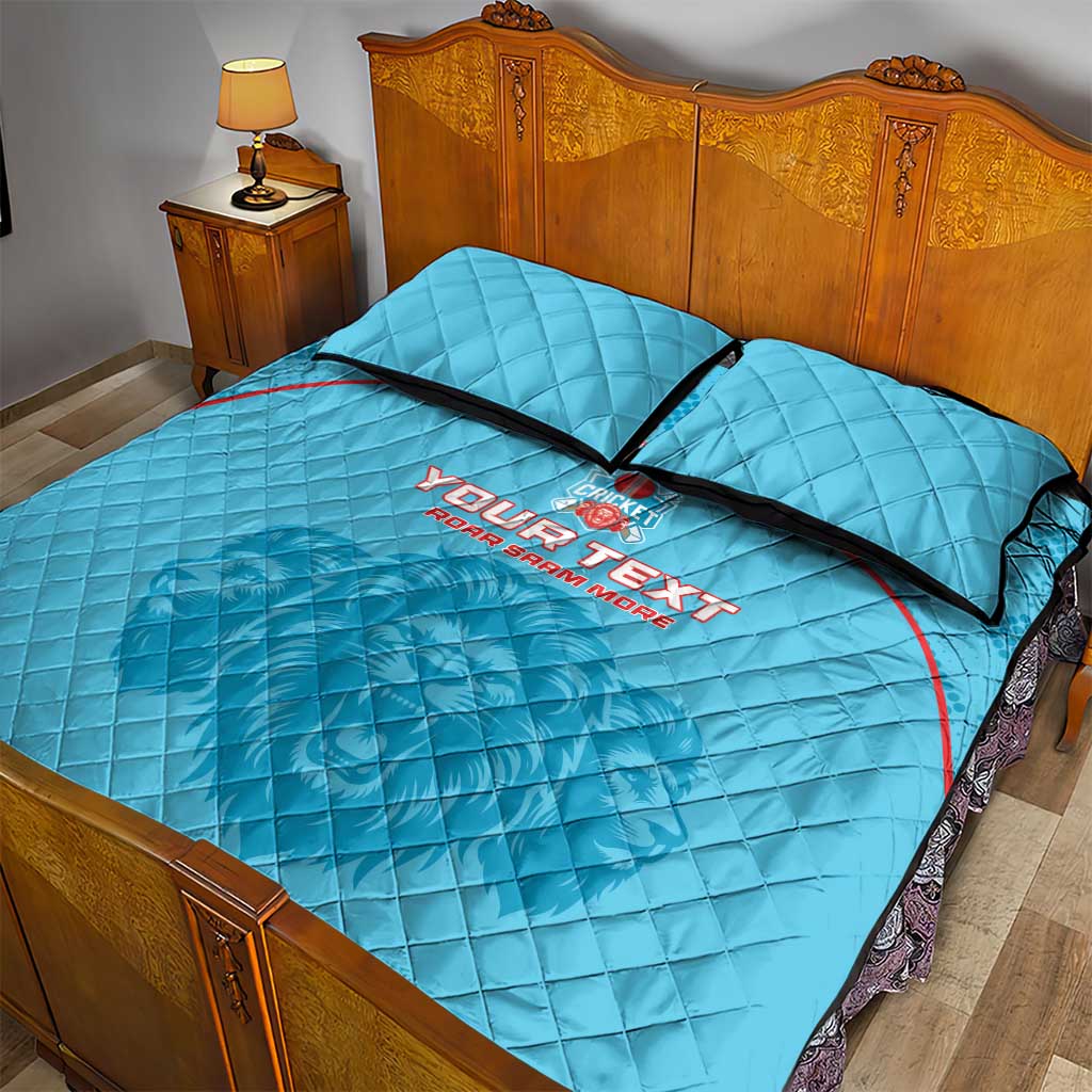 Custom Afro South Africa Cricket Quilt Bed Set Roar Saam More - This Is Pretoria LT15