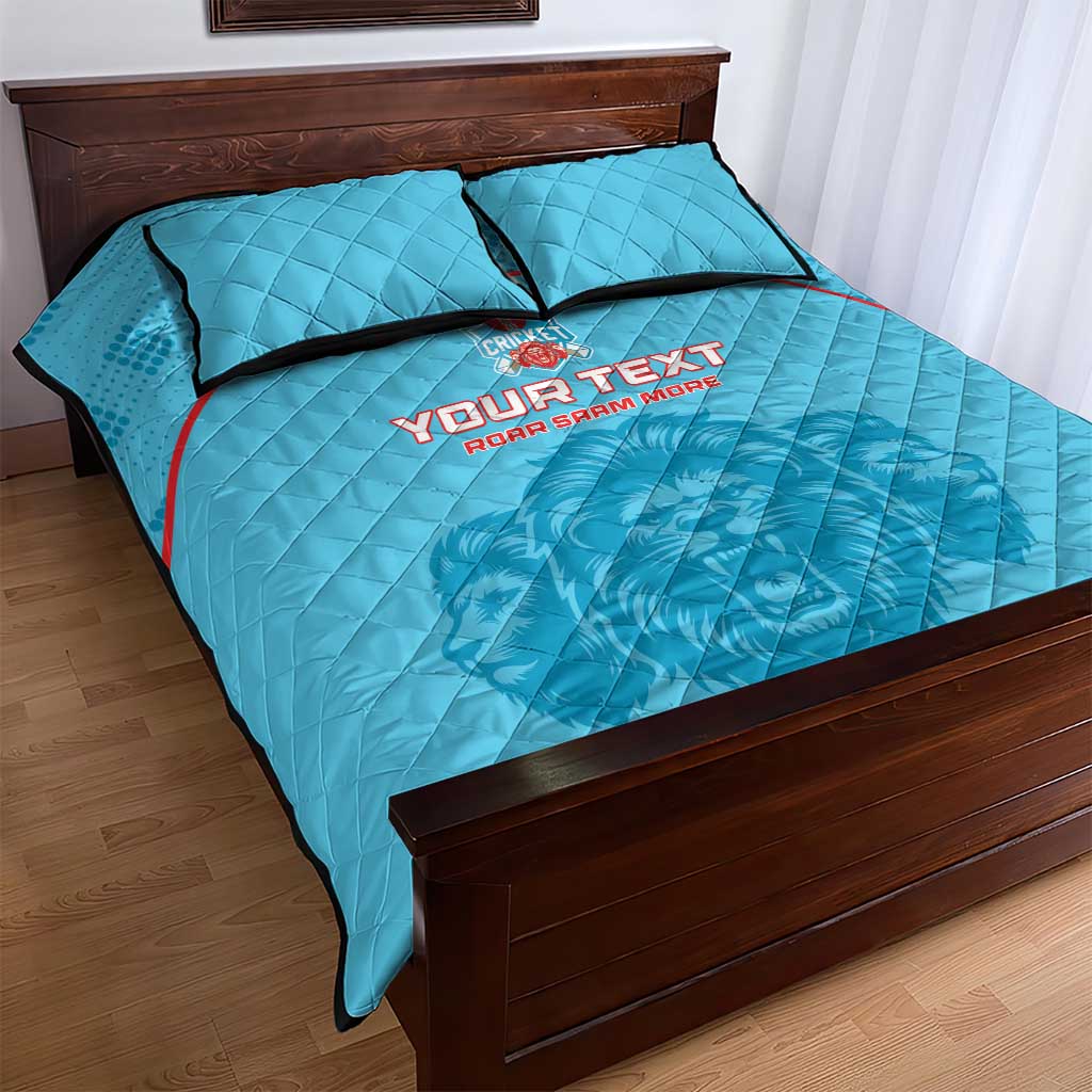 Custom Afro South Africa Cricket Quilt Bed Set Roar Saam More - This Is Pretoria LT15
