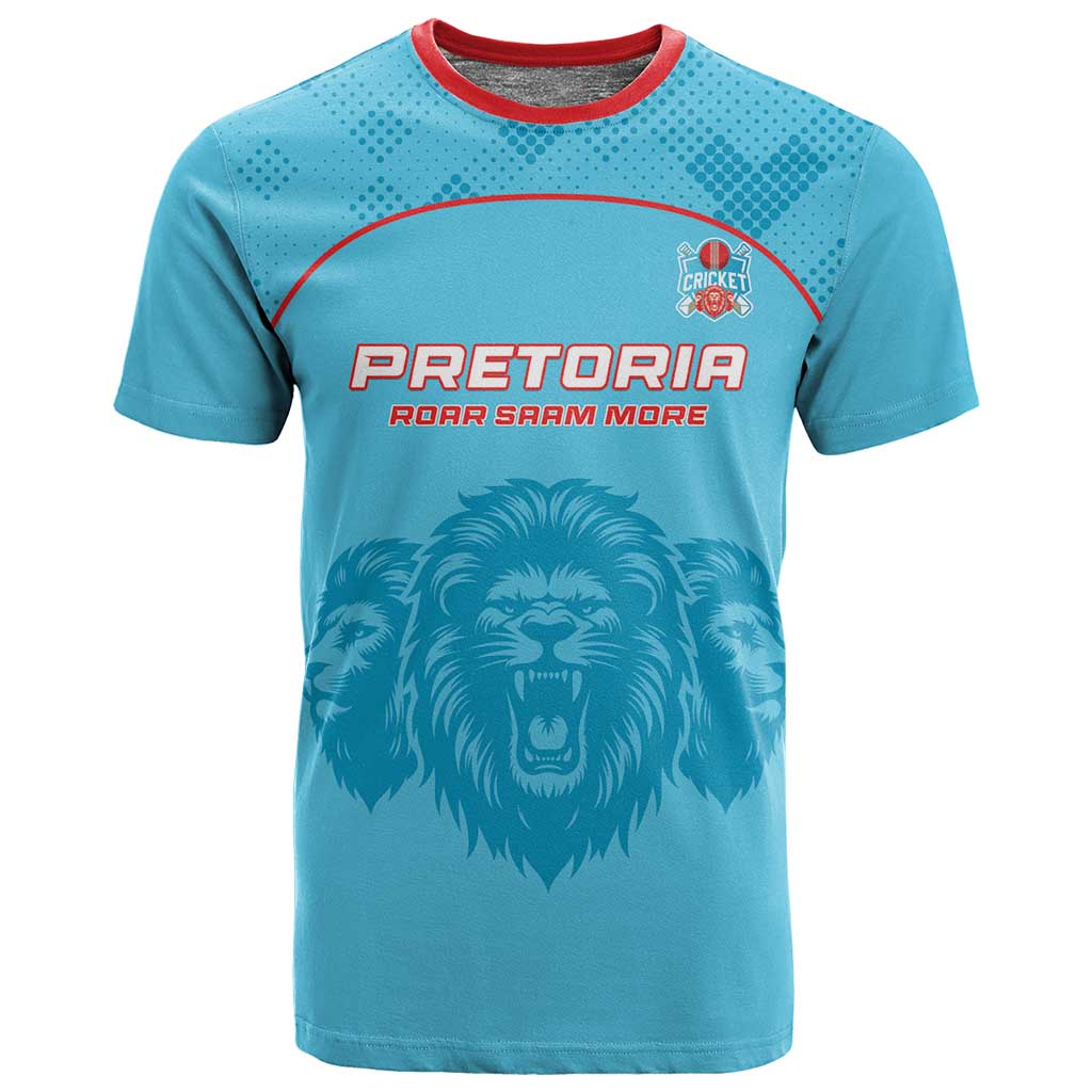 Custom Afro South Africa Cricket T shirt Roar Saam More - This Is Pretoria LT15