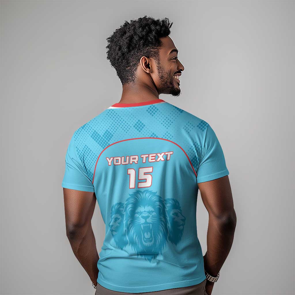Custom Afro South Africa Cricket T shirt Roar Saam More - This Is Pretoria LT15