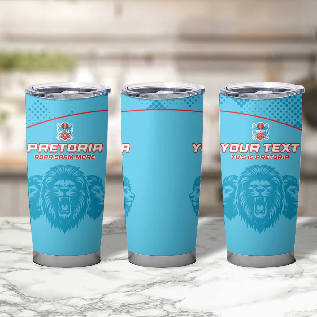 Custom Afro South Africa Cricket Tumbler Cup Roar Saam More - This Is Pretoria LT15