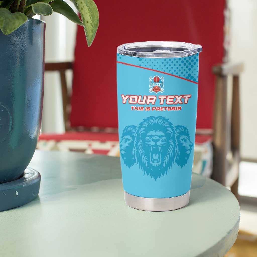 Custom Afro South Africa Cricket Tumbler Cup Roar Saam More - This Is Pretoria LT15