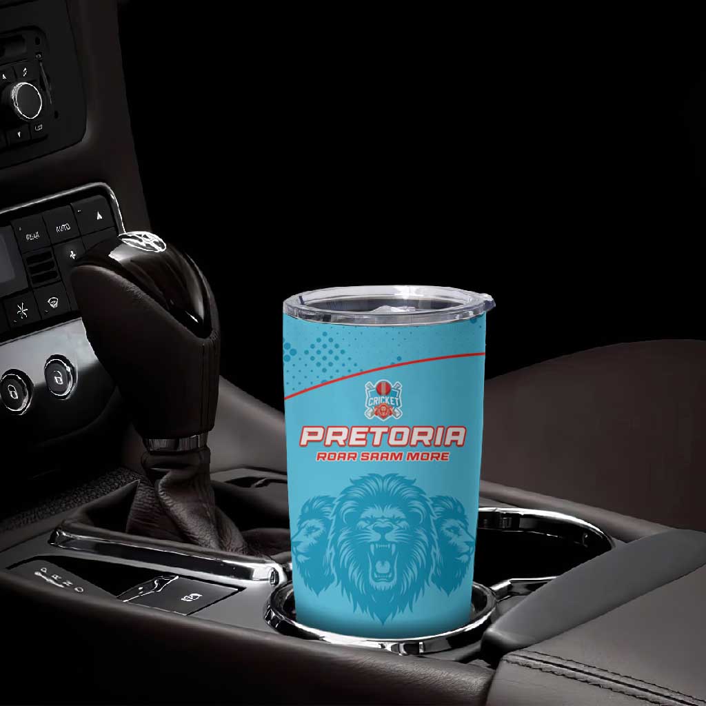 Custom Afro South Africa Cricket Tumbler Cup Roar Saam More - This Is Pretoria LT15