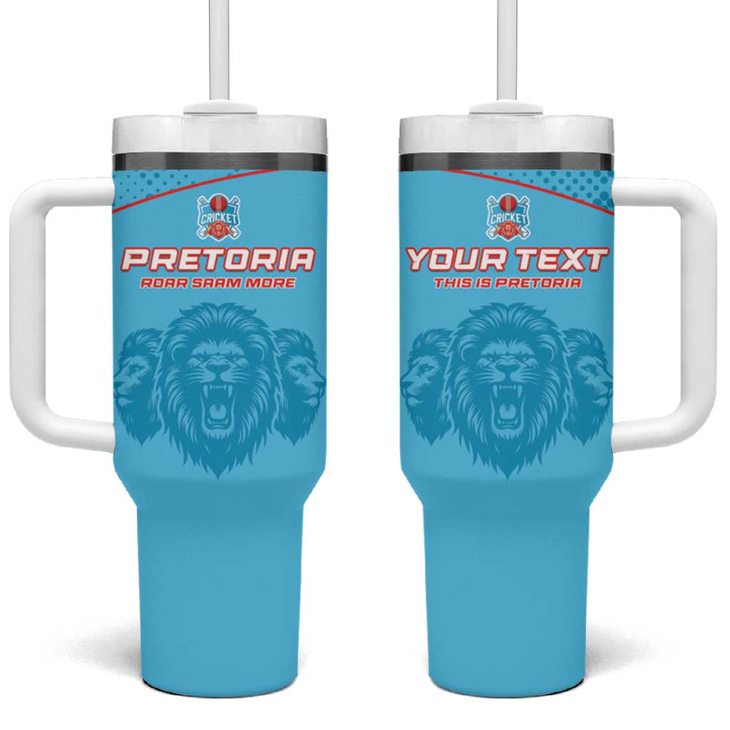 Custom Afro South Africa Cricket Tumbler With Handle Roar Saam More - This Is Pretoria LT15