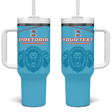 Custom Afro South Africa Cricket Tumbler With Handle Roar Saam More - This Is Pretoria LT15