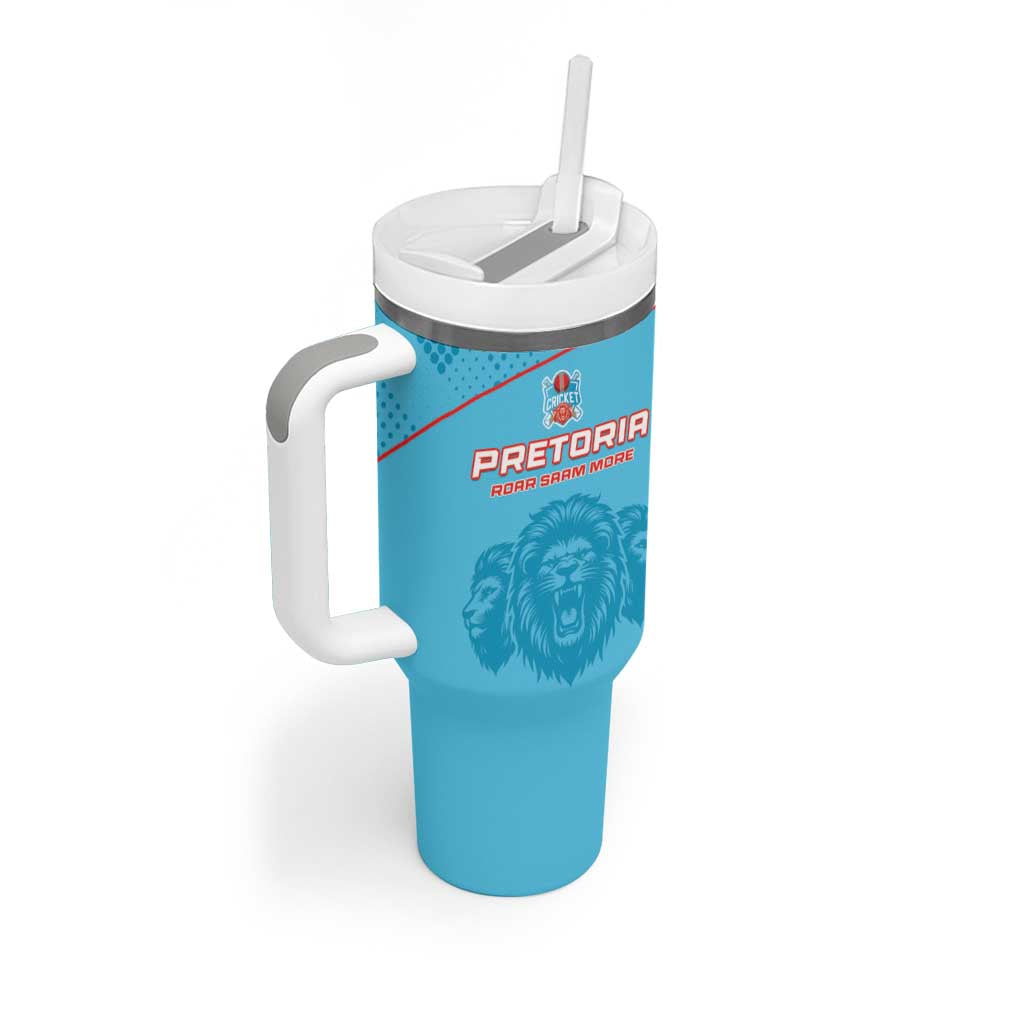 Custom Afro South Africa Cricket Tumbler With Handle Roar Saam More - This Is Pretoria LT15
